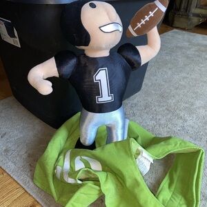 Football Player Dog Costume spring Halloween Pet Costume Green Number 50